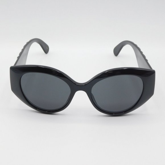 NEW GUCCI GG0809S 001 BLACK GREY CAT EYE WOMEN'S AUTHENTIC SUNGLASSES 52… - Picture 3 of 12